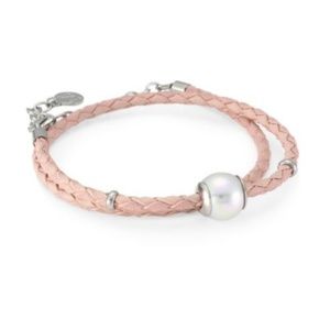 Majorica Amazona Braided Double Wrap Imitation Pea